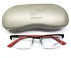 Ray-Ban RB8411 2509 Semi Rimless Eyeglasses Glasses Black Carbon Fiber w/case