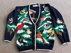 Design Options S M Winter Birds Sweater Cardigan Mothers Day Gift