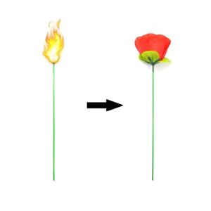 10pcs Torch to Rose Fire Magic Trick Flame Appearing Flower
