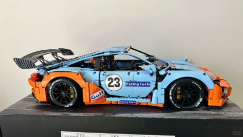 CADA Technic Porsche 911 GT3, 1:8, Race Car Model Building Kit, limited blue
