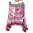 NAARTJIE Asymmetrical patchwork mixed media Hem boho skirt Purple/Pink M 5 Girls