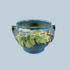 Vintage Roseville Art Pottery Bushberry Jardiniere Blue Green #6573 FLAW
