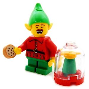 NEW LEGO CHRISTMAS ELF w/Snow Globe minifigure santa claus minifig snowglobe
