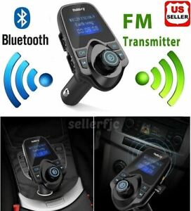 Bluetooth Wireless Car AUX Stereo Audio Receiver FM Radio Adapter USB Charger SD