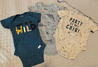 Infant Baby Boys Bodysuit Shirt Lot Size 0-3Months Mixed Brands Party at my Crib