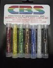 Dichroic Frit Flakes 96 COE Sample Pack 7 1/4 oz Tubes Glass Rainbow Green Red +