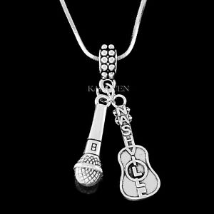 ~Nashville Tennessee TN Guitar Necklace~ Country Music Microphone Singer Jewelry