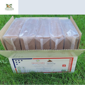 Organic Compressed Coco Coir Peat Block 1.4 LB Each (Pack of 5 ) Growing Media