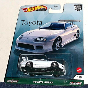 HOT WHEELS 2021 CAR CULTURE TOYOTA WHITE TOYOTA SUPRA #1/5 WITH REAL RIDERS RARE