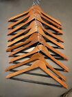 Lot of 10 Wooden Clothing Suit Pant Hangers