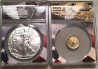 2021 $5 Gold and Silver Eagle Type I ANACS MS70 First Strike-set