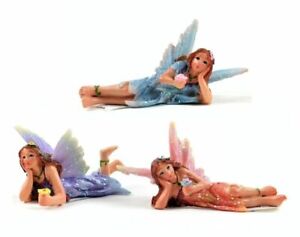 Miniature Fairy Garden Micro Sun Kissed Laying Fairies - S/3 - Buy 3 Save $5