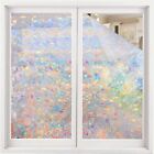 Haton Window Privacy Film Rainbow Static Cling Stained Glass Film17.5 x 78.7 i