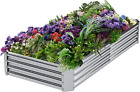 Galvanized Raised Garden Bed Outdoor 6X3X1Ft Raised Beds for Gardening Vegetable