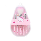 Hello Kitty Makeup Brush Set Pink 5 Pc Anime Cosmetic Accessories