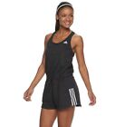 Adidas Sport 2 Street Jumpsuit Romper Shorts Marled Black White Women's Size XS