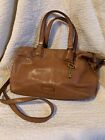 Fossil Brown Leather Medium Satchel with Handels