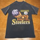 Vintage Pittsburgh Steelers Shirt Men XL Black Football NFL 90s Trench
