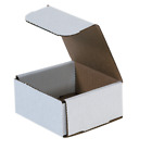 1-300 CHOOSE QUANTITY 4x4x2 Corrugated White Mailers Packing Boxes 4