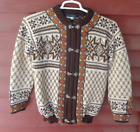 Vintage Women's DALE OF NORWAY Pure New Wool CARDIGAN Sweater - Sz. 40 S