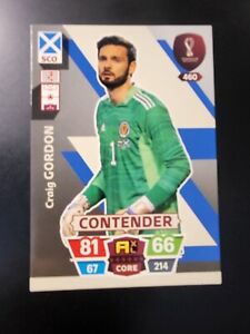 2022 Panini Qatar World Cup Adrenalyn Craig Gordon card #460