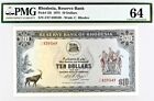 Rhodesia $10 (Ten Dollars) Pick# 33i 1975 PMG 64 Unc Banknote