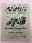 Christmas Armadillo World Headquarters Austin Texas Original 1979 Flyer Handbill