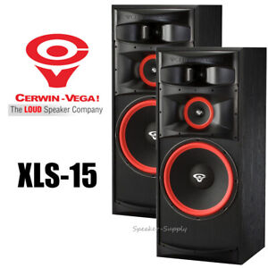 2 Cerwin Vega XLS-15 3-Way Floor Tower Speaker 15