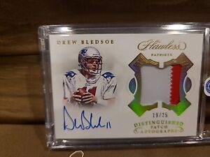 2018 Drew Bledsoe /25 Panini Flawless Distinguished Patch Auto