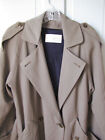 Vintage 80s 40s Couture Jones New York WOOL LINED Trench Rain Coat USA Made
