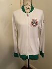 Adidas Mexico 2015 Embroidered Soccer Track Jacket Zip Up Size Small White