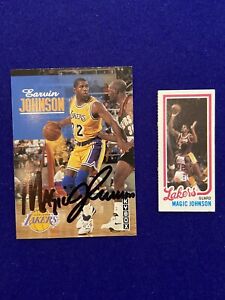 1980 Topps #139 Magic Johnson Single Panel Rookie RC & Autographed card