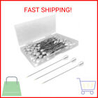 New ListingTeardrop Pearl Sewing Pins, 2 Straight Wedding Bouquet Pins - 200 Pack White