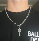 Chrome Hearts Style Dagger Pendant Necklace