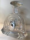 Crystal Decanter with 925 Sterling Silver Oval Centerpiece