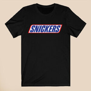 Snickers Chocolate Bar Logo Men's Black T-Shirt Size S-5XL