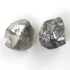 2.75 CT Natural Loose Rough Cut Diamond 6.25 MM Salt And Pepper Diamond KR2467