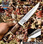 CSFIF Hot Item Bowie Knife ATS-34 Steel Bone and Wood Brass Guard Camping Rare