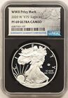 2020-W V75 Silver Eagle $1 NGC PF69 Ultra Cameo WWII Privy Mark