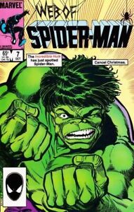 WEB OF SPIDER-MAN #7 (1985) F/VF | 'Welcome To My Nightmare' | HULK Cover