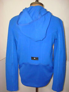 New NWT Adidas Stella McCartney M Bright Blue $250 Fleece Hoodie Jacket Warm