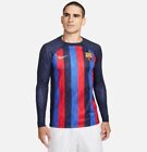 Nike FC Barcelona Long Sleeve Home Jersey 2022/23 Men Medium DJ7657-452 Rare New