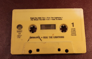 Metallica Ride the Lightning 1984 Music Tape Cassette Elektra 60396-4 Damaged