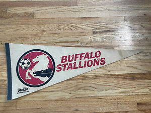 MISL Buffalo Stallions Vintage Defunct Circa 1980's Team Logo Soccer Pennant