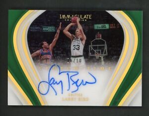 New Listing2022-23 Immaculate Clutch Time Signatures Gold Larry Bird Celtics HOF Auto /10