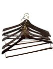 Nordstrom Sturdy Wooden Coat / Pants Hangers Cherry Finish Lot of 5 (multiples)