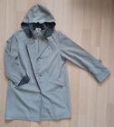 Gallery Women's Large Trench Coat - Amazing Condition! Sea Green, Zippers, Hood