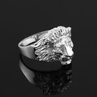 Sterling Silver Lion Head Men's Ring
