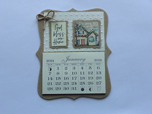 GOD BLESS OUR HOME HOUSE 2024 MINI MAGNETIC CALENDAR MONTHLY TEAR OF PAGES