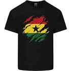 Torn Ghana Flag Ghanaian Day Football Mens Cotton T-Shirt  S-5XL